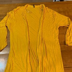 Splash Vibrant Yellow Open Cardigan cotton